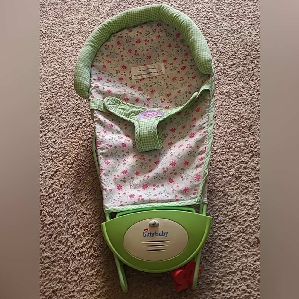 Bitty Baby American Girl Doll Musical Vibrating Bouncer Seat Works Fits 15” Doll